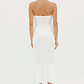 Sharona Strapless Gathered Midi Dress White - thumbnail 2