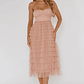 Garden Party Tiered Frill Midi Dress Blush - thumbnail 5