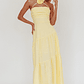 Bondi Rose Decoration Maxi Dress Lemon - thumbnail 1