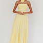 Bondi Rose Decoration Maxi Dress Lemon - thumbnail 4