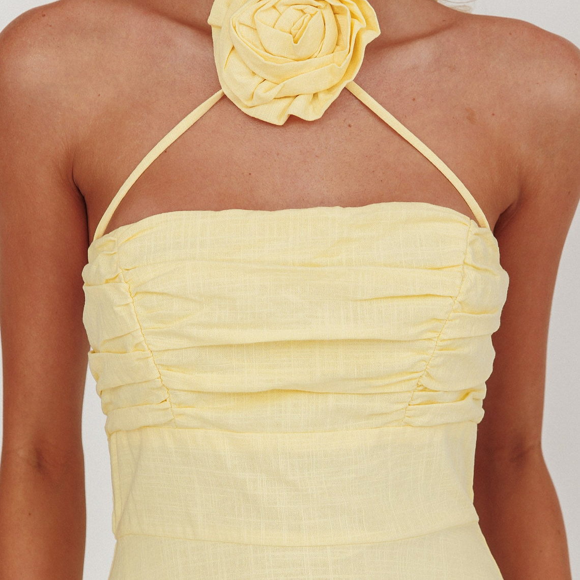 Bondi Rose Decoration Maxi Dress Lemon 5