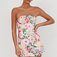 Entered The Chat Strapless Mini Dress Multi - thumbnail 1