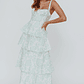 Provence Bloom Tiered Maxi Dress Floral Sage - thumbnail 1
