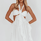 Santiago Cut-Out Ruffle Mini Dress White - thumbnail 1