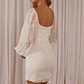 Aphrodite Long Sleeve Embroidered Dress White - thumbnail 2