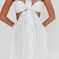 Santiago Cut-Out Ruffle Mini Dress White - thumbnail 4
