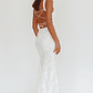 Autumn Moon Strappy Back Maxi Dress Textured White - thumbnail 2