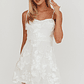 Arc Tied Straps Floral Mini Dress White - thumbnail 1