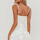 Arc Tied Straps Floral Mini Dress White - thumbnail 2