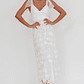 Mykonos Morning Tied Shoulder Tree Maxi Dress White - thumbnail 1