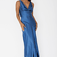 Cassiopeia Open Back Maxi Dress Navy - thumbnail 1