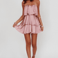Behati Tiered Layer Strapless Dress Dusty Rose - thumbnail 4