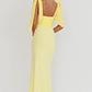Starry Eyed Mesh Waist Maxi Dress Lemon - thumbnail 2