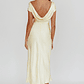 Loveland Cap Sleeve Cowl Back Midi Dress Butter - thumbnail 2