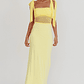 Starry Eyed Mesh Waist Maxi Dress Lemon - thumbnail 5