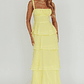 Provence Bloom Tiered Ruffle Maxi Dress Yellow - thumbnail 5