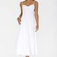 Vacay Pintuck Pleat Midi Dress White - thumbnail 1