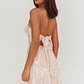 Provence Bloom Tiered Sequin Mini Dress Pink - thumbnail 2