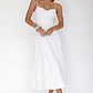 Vacay Pintuck Pleat Midi Dress White - thumbnail 4