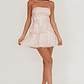 Provence Bloom Tiered Sequin Mini Dress Pink - thumbnail 3