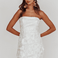 Flora Day Strapless Floral Embellished Mini Dress White - thumbnail 1