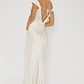 Lucinda Off-Shoulder V-Back Dress Champagne - thumbnail 2