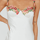 Rose Garden Floral Applique Midi Dress Oyster - thumbnail 4