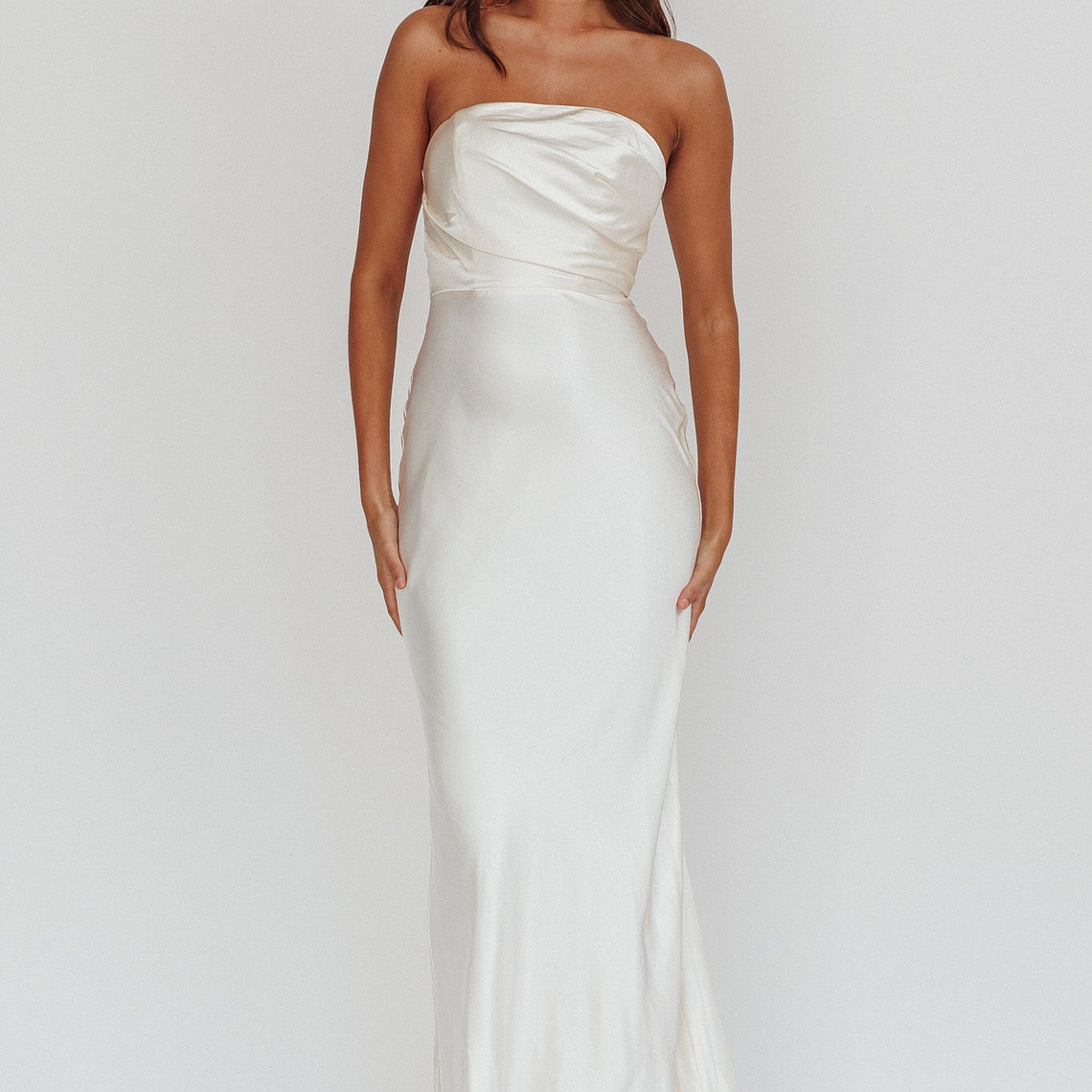 City Of Stars Strapless Maxi Dress Oyster 5
