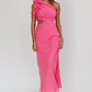 Deanna One-Shoulder Ruffle Maxi Dress Hot Pink - thumbnail 6