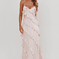 Arrabel Ruffle Trim Maxi Dress Blush - thumbnail 1