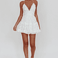 Laney Low Back Cami Strap Dress Lace White - thumbnail 2