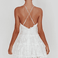 Laney Low Back Cami Strap Dress Lace White - thumbnail 5