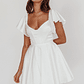 Tamelia Flutter Sleeve Mini Dress White - thumbnail 2