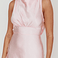 Isabella Satin Backless Maxi Dress Pink - thumbnail 4