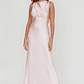 Isabella Satin Backless Maxi Dress Pink - thumbnail 5