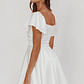 Tamelia Flutter Sleeve Mini Dress White - thumbnail 3