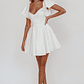 Tamelia Flutter Sleeve Mini Dress White - thumbnail 4