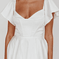 Tamelia Flutter Sleeve Mini Dress White - thumbnail 5