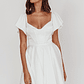 Tamelia Flutter Sleeve Mini Dress White - thumbnail 6