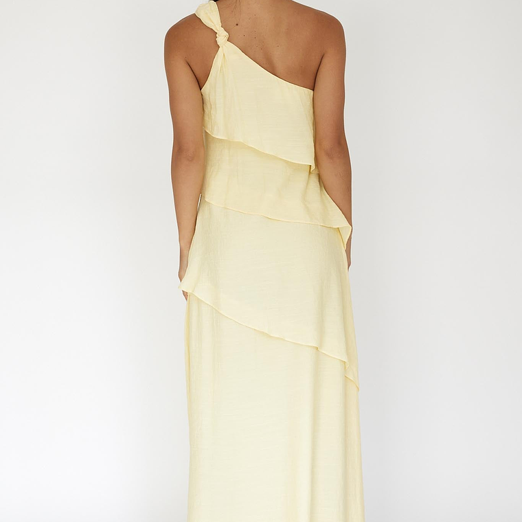 Delwyn One-Shoulder Maxi Dress Yellow 3