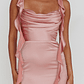 Blushing Ruffle Trim Midi Dress Mauve - thumbnail 4