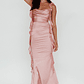 Blushing Ruffle Trim Midi Dress Mauve - thumbnail 5