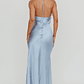Aysah Chiffon Hem Halter Maxi Dress Light Blue - thumbnail 2