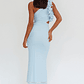 Deanna One-Shoulder Ruffle Maxi Dress Light Blue - thumbnail 2
