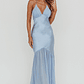 Aysah Chiffon Hem Halter Maxi Dress Light Blue - thumbnail 5