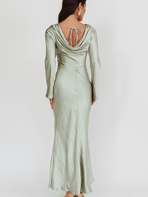 Loveland Cowl Back Midi Dress Sage
