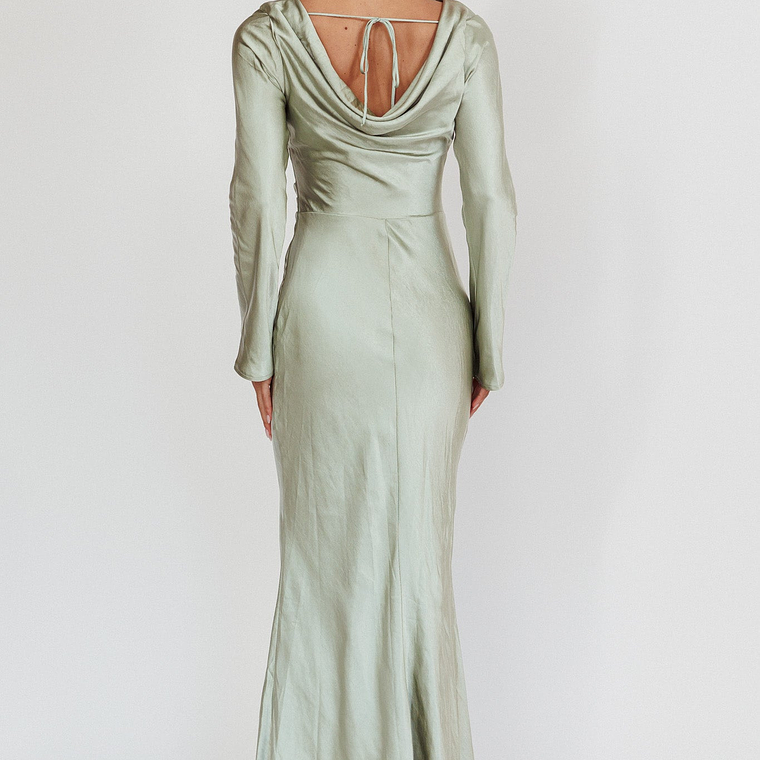 Loveland Cowl Back Midi Dress Sage 2