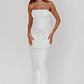 Bia Strapless Lace Embroidered Maxi Dress White - thumbnail 5