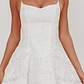 Endearing Embroidered Mesh Mini Dress White - thumbnail 3