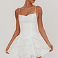 Endearing Embroidered Mesh Mini Dress White - thumbnail 5